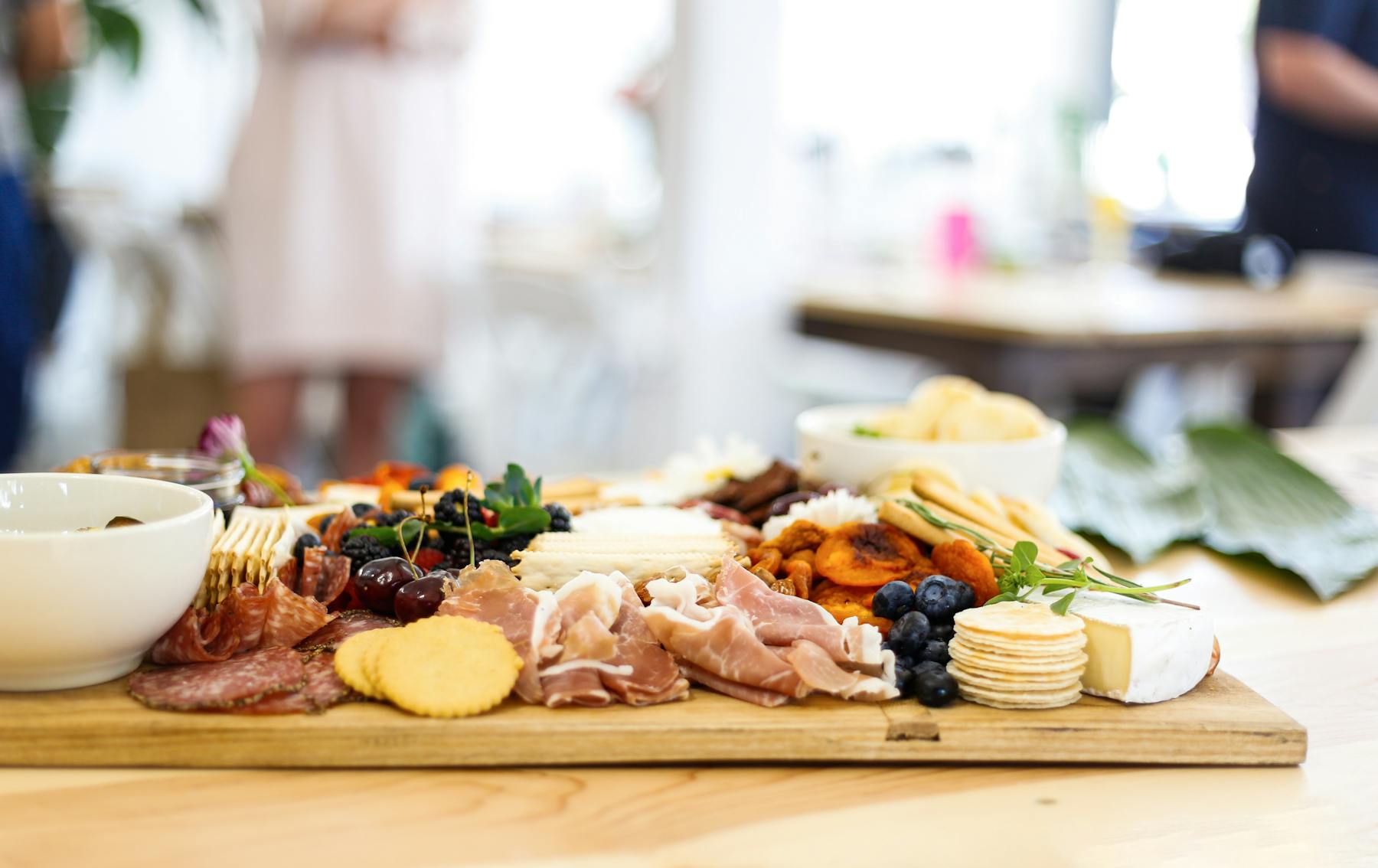 food on a table