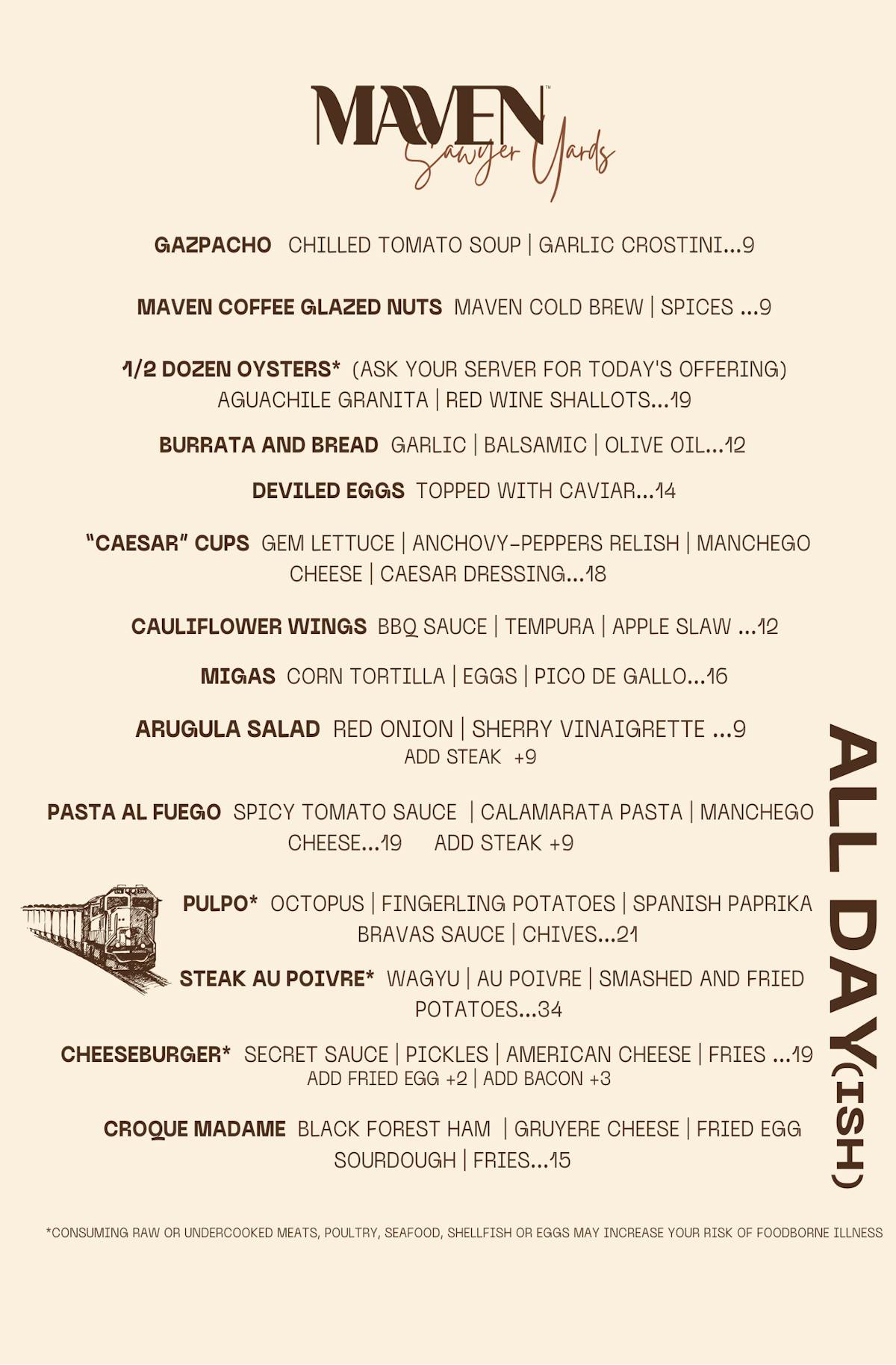 Now serving our full menu all day!