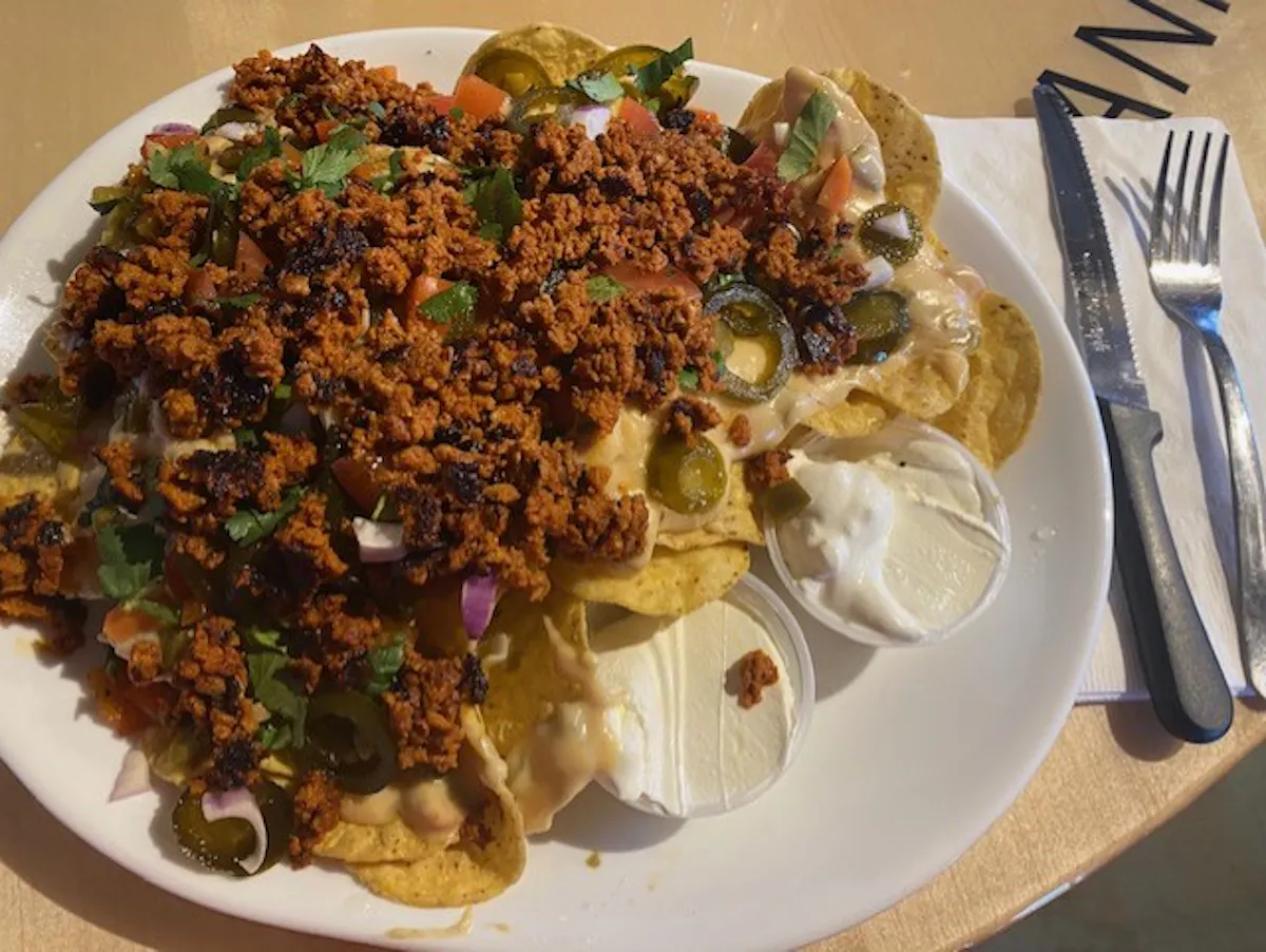 a plate of food on a table