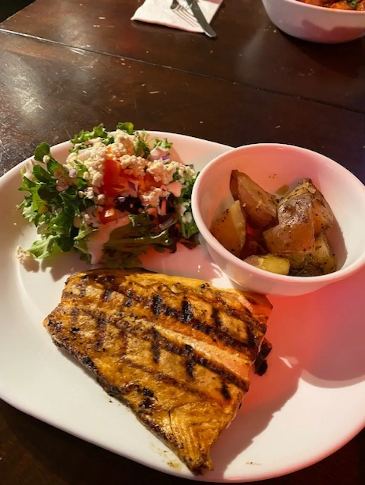 a plate of food on a table