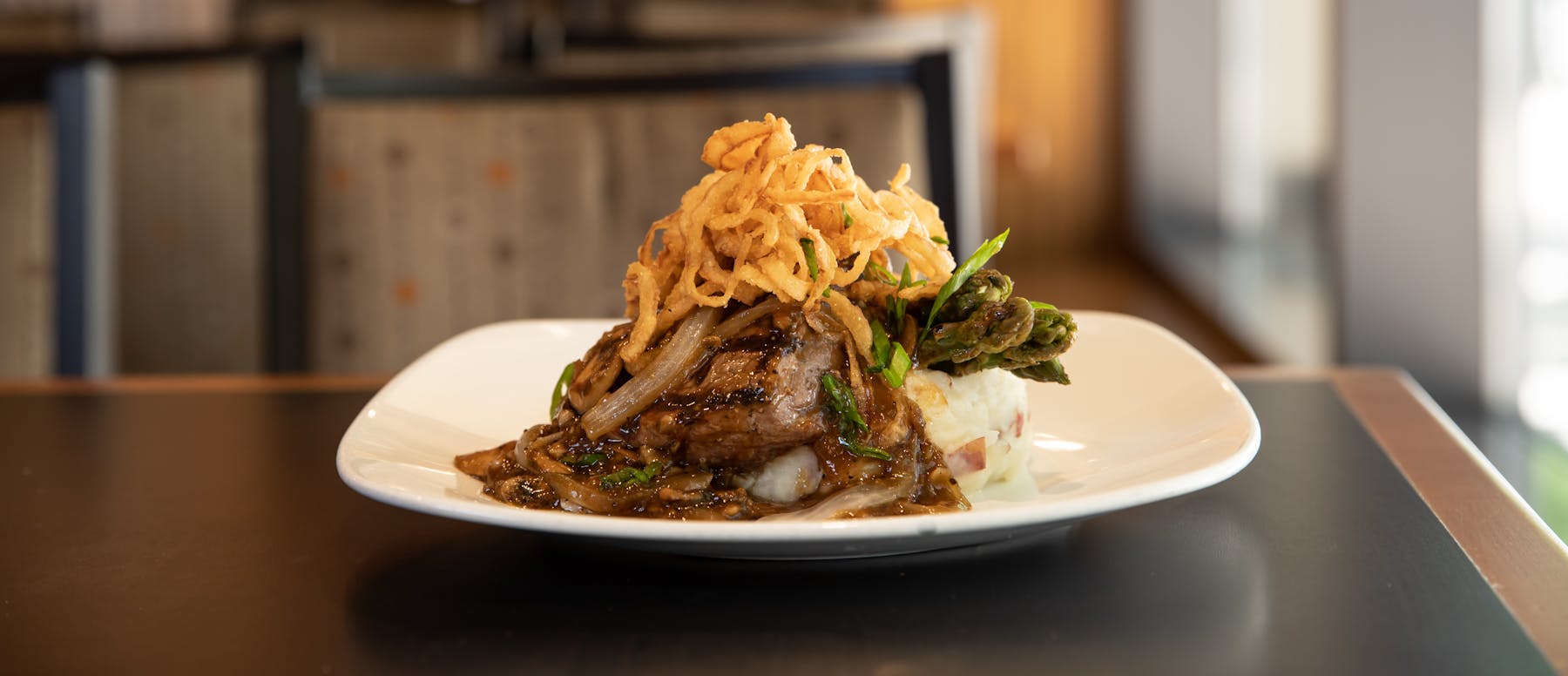 a plate of food on a table