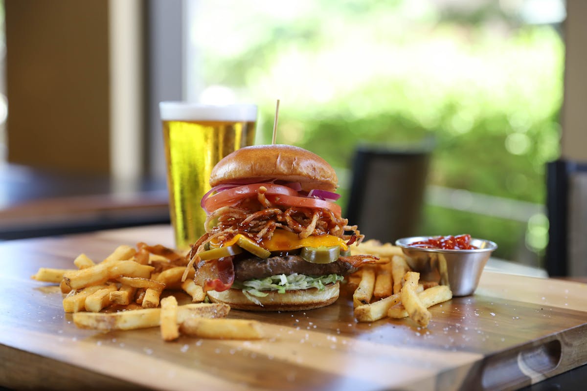 a plate of food on a table