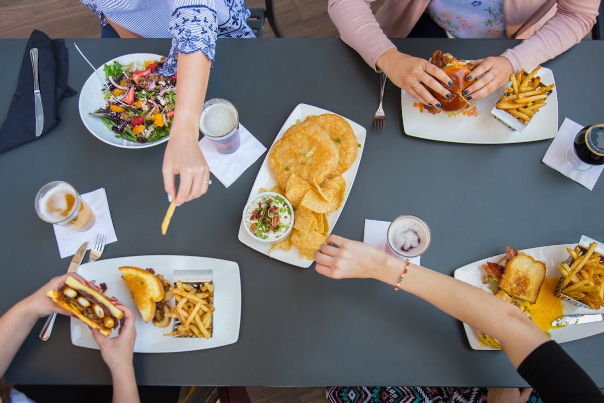 a table set with food for a brunch