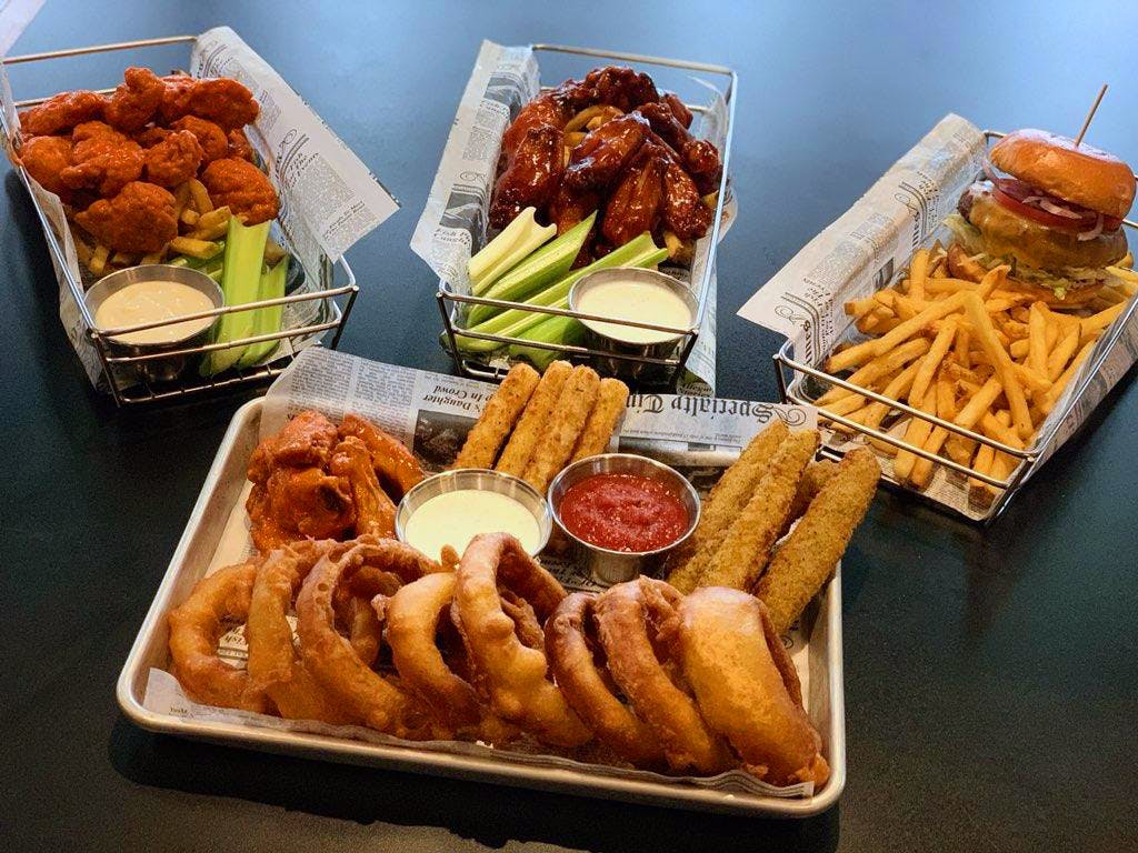 a bunch of food sitting on a table