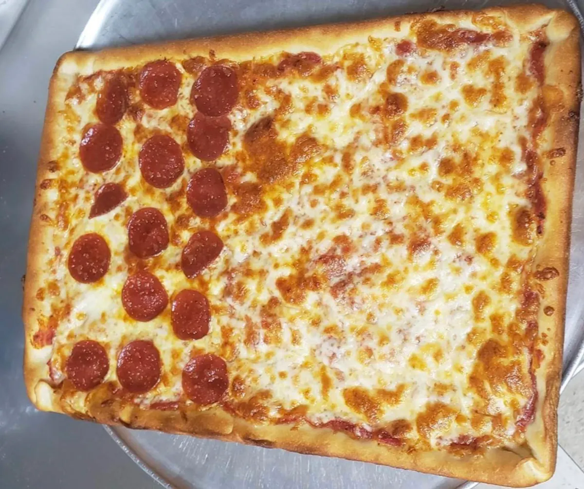 a large pepperoni pizza