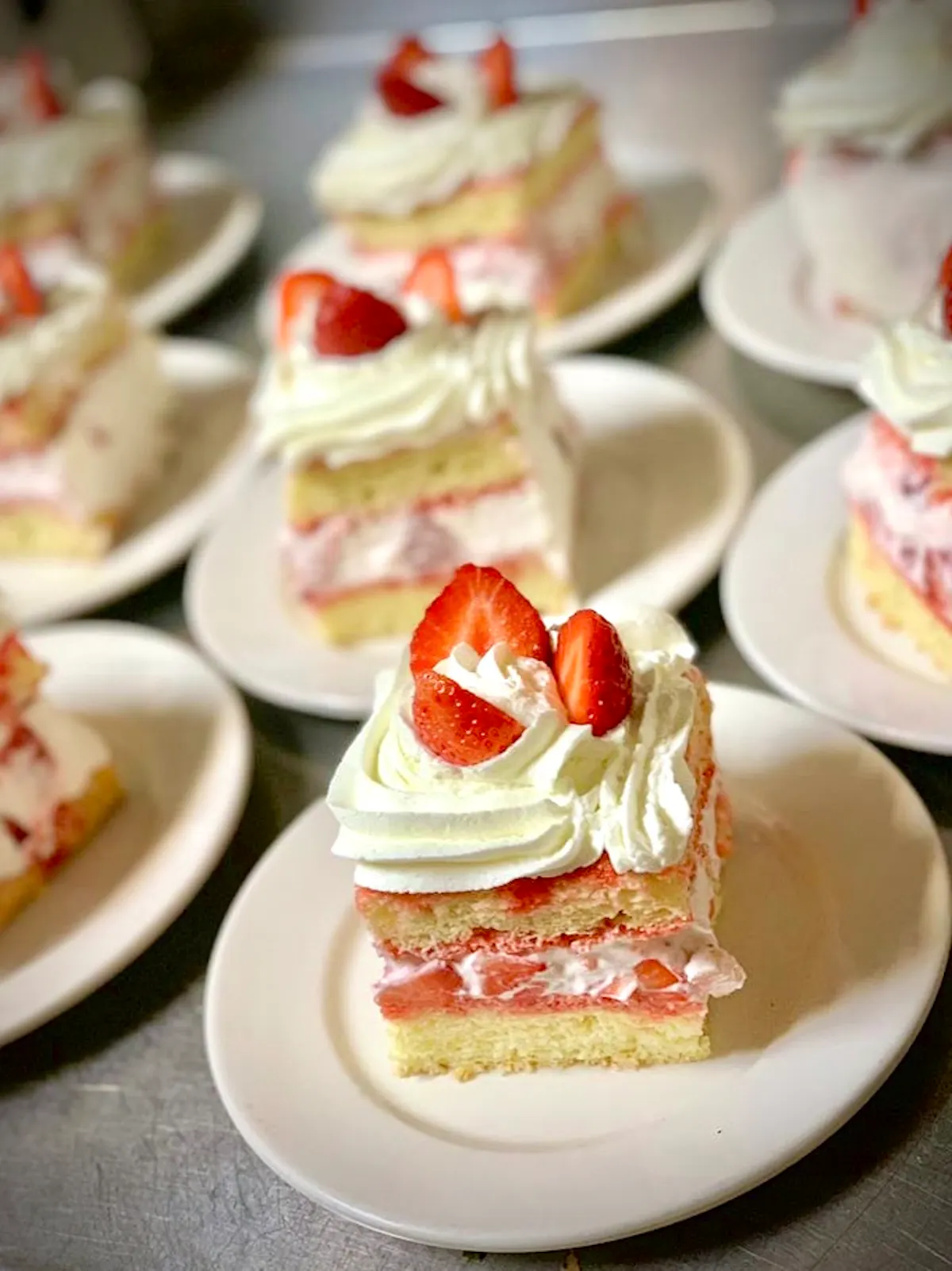 a close up of food on a plate