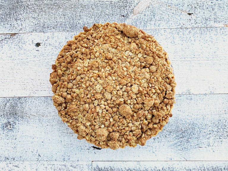 Honeycrisp Apple Pie with crumb topping crust