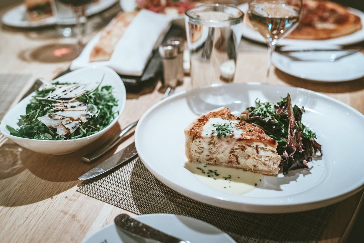 a plate of food on a table