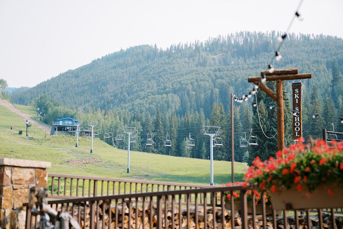 Larkspur Wedding Venue Vail Colorado Mountain Wedding Mountainside Patio View