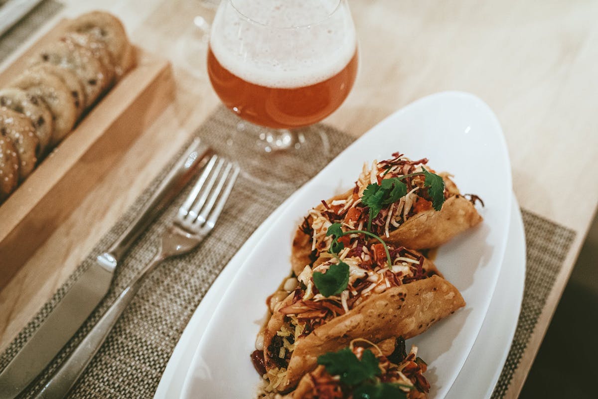 a plate of food on a table