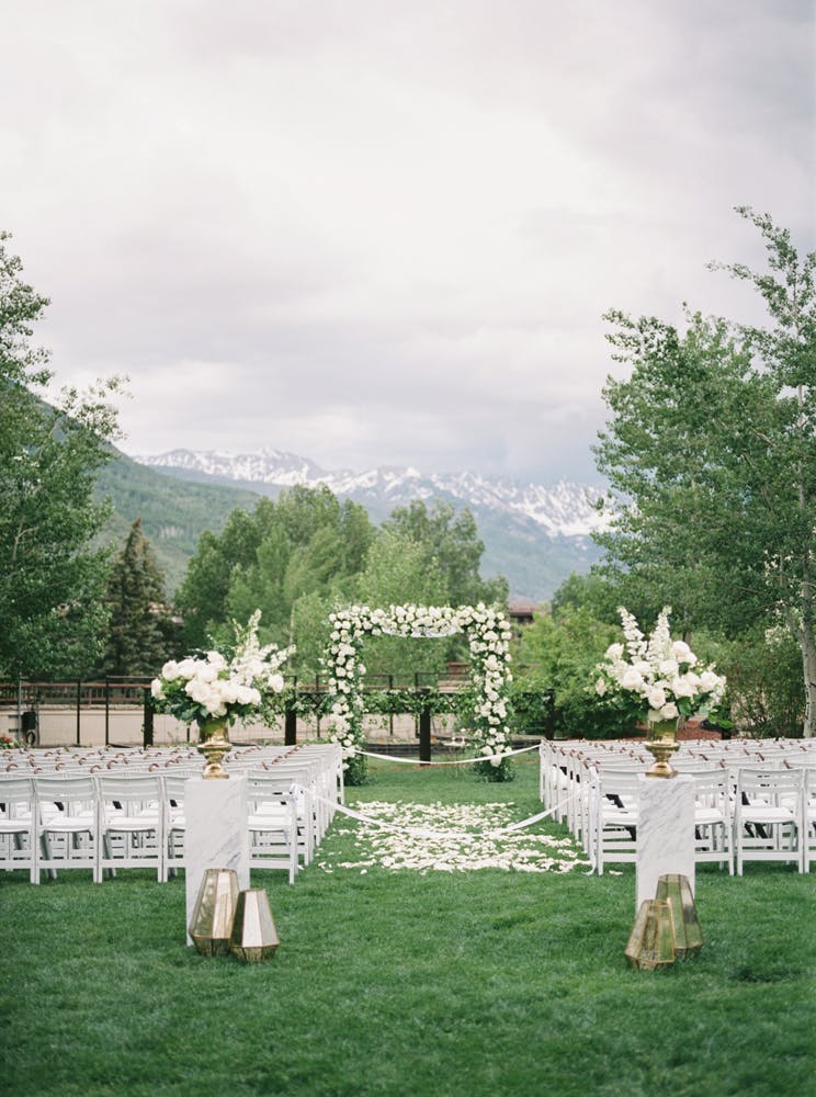 Larkspur Wedding Venue Vail Colorado Mountain Wedding Ceremony Outside