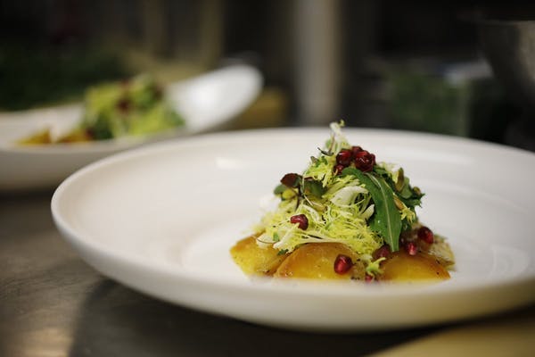 a plate of food on a table