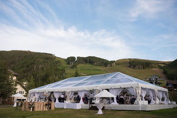 Tented Reception Vail Colorado Mountainside Wedding Venue