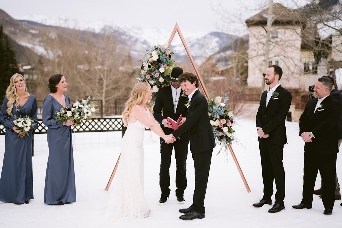 Larkspur Vail Winter Wedding Venue Colorado Ceremony