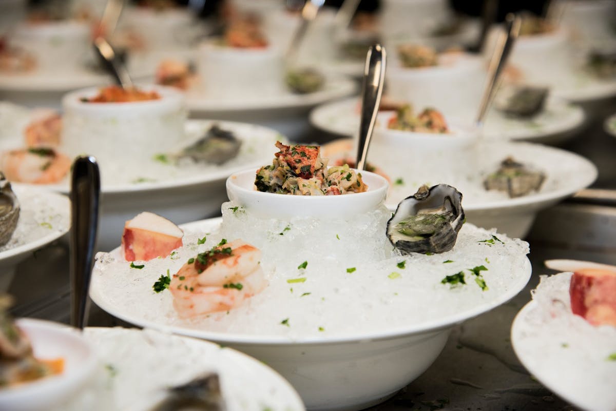 a plate of food on a table