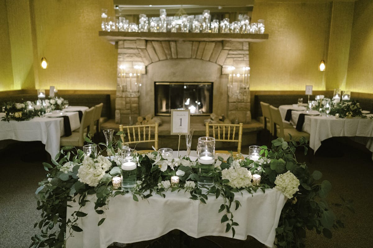 Larkspur Vail Winter Wedding Venue Colorado Fireplace Wine Room