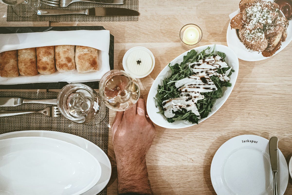 a plate of food on a table