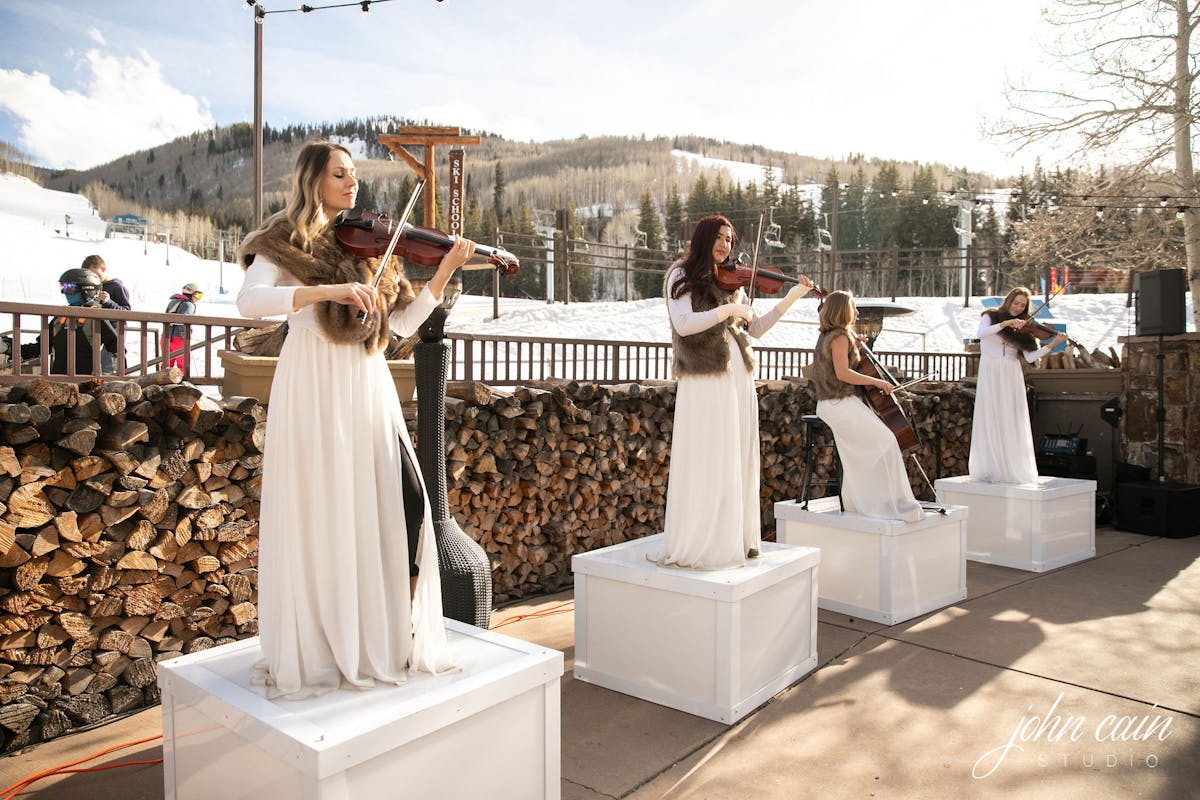 Larkspur Vail Winter Wedding Venue Colorado Musicians