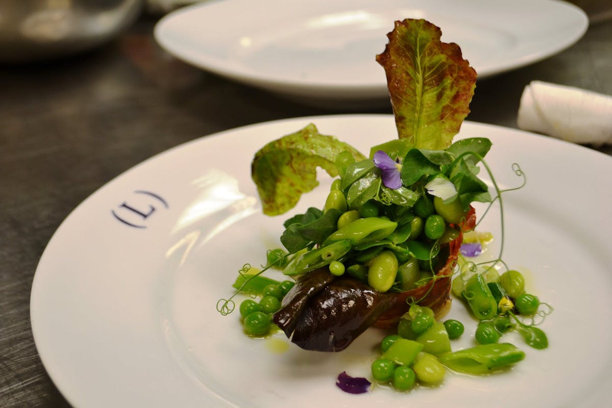 a plate of food on a table