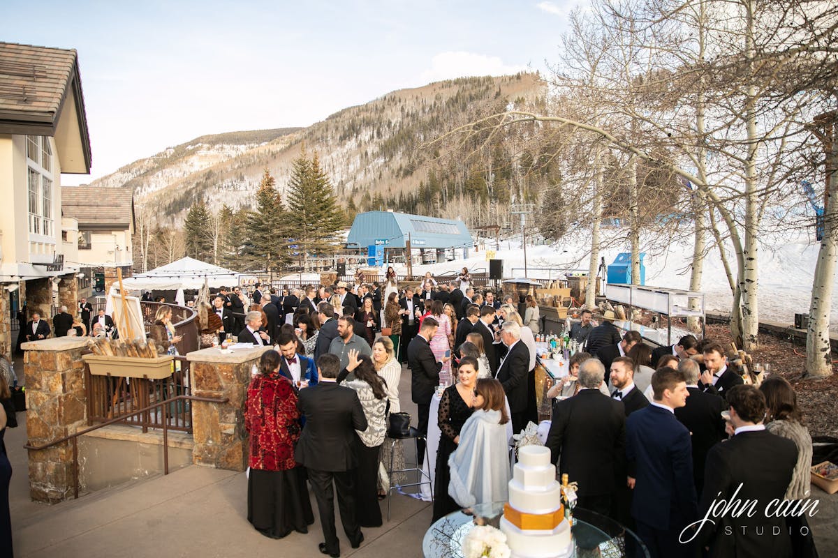 Larkspur Vail Winter Wedding Venue Colorado Mountainside Patio