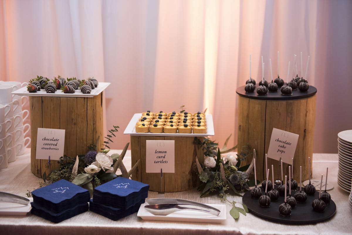 Larkspur Vail Winter Wedding Venue Colorado Dessert Display