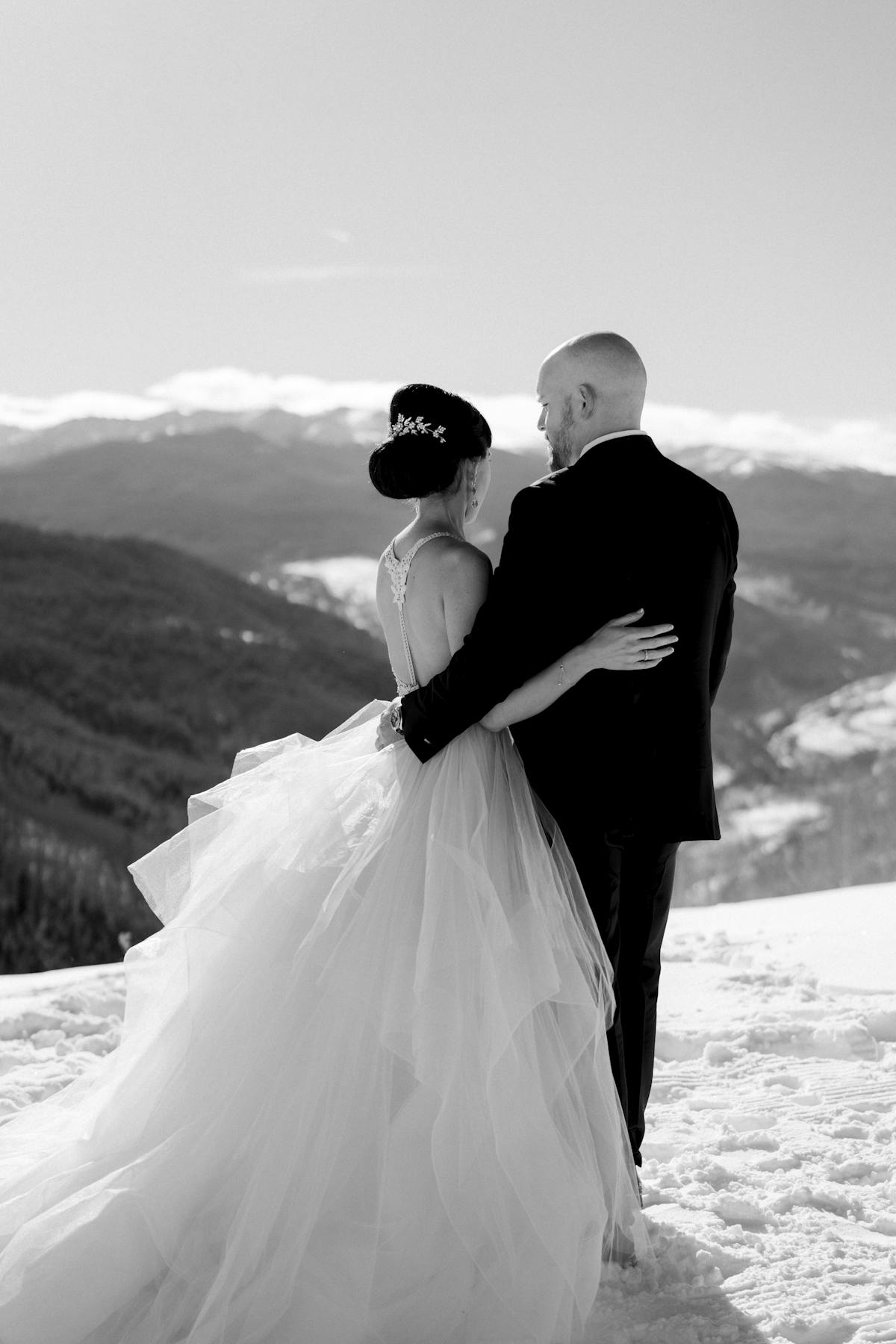 Larkspur Vail Winter Wedding Venue Colorado Couple