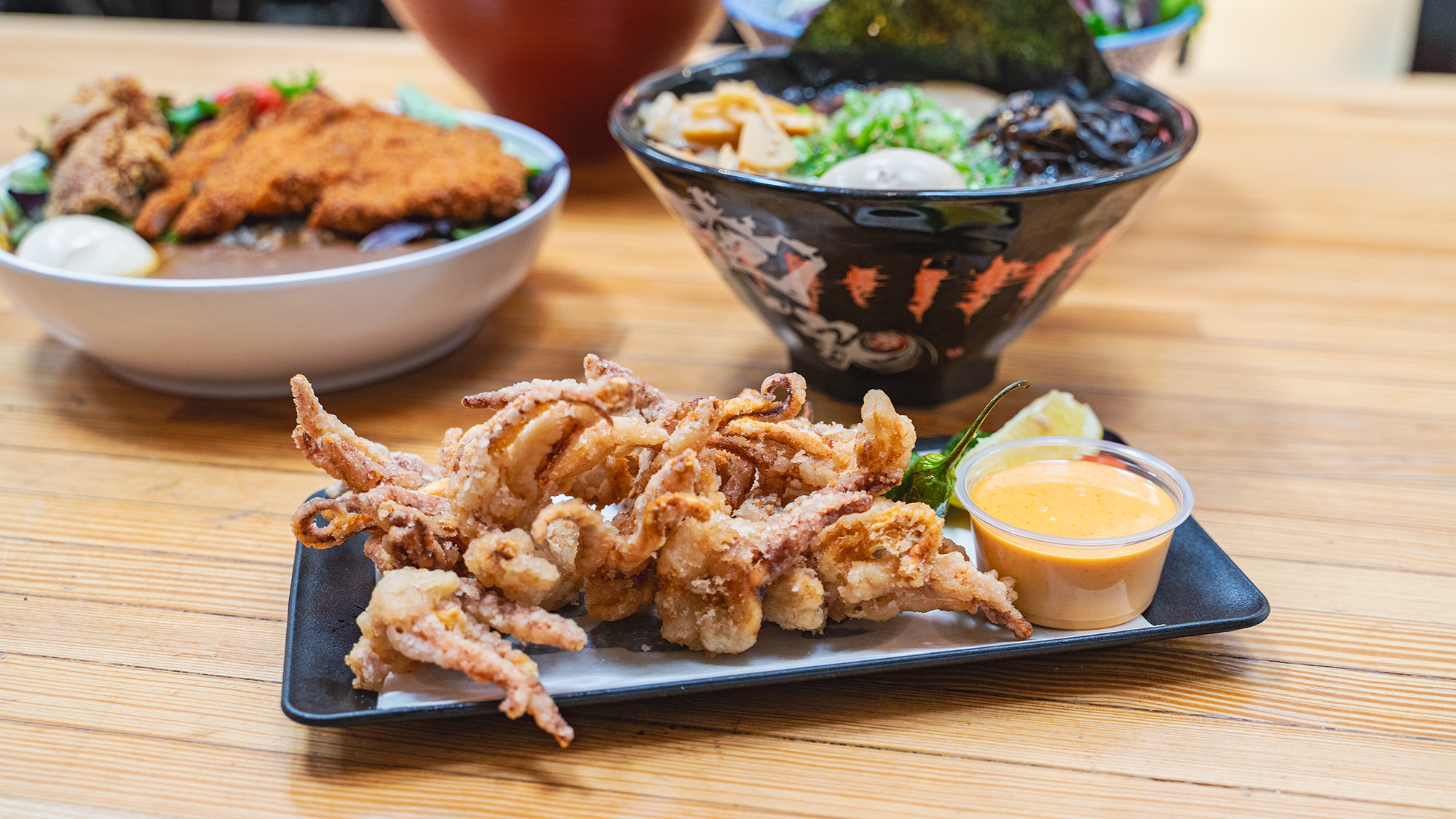 ramen and calamari