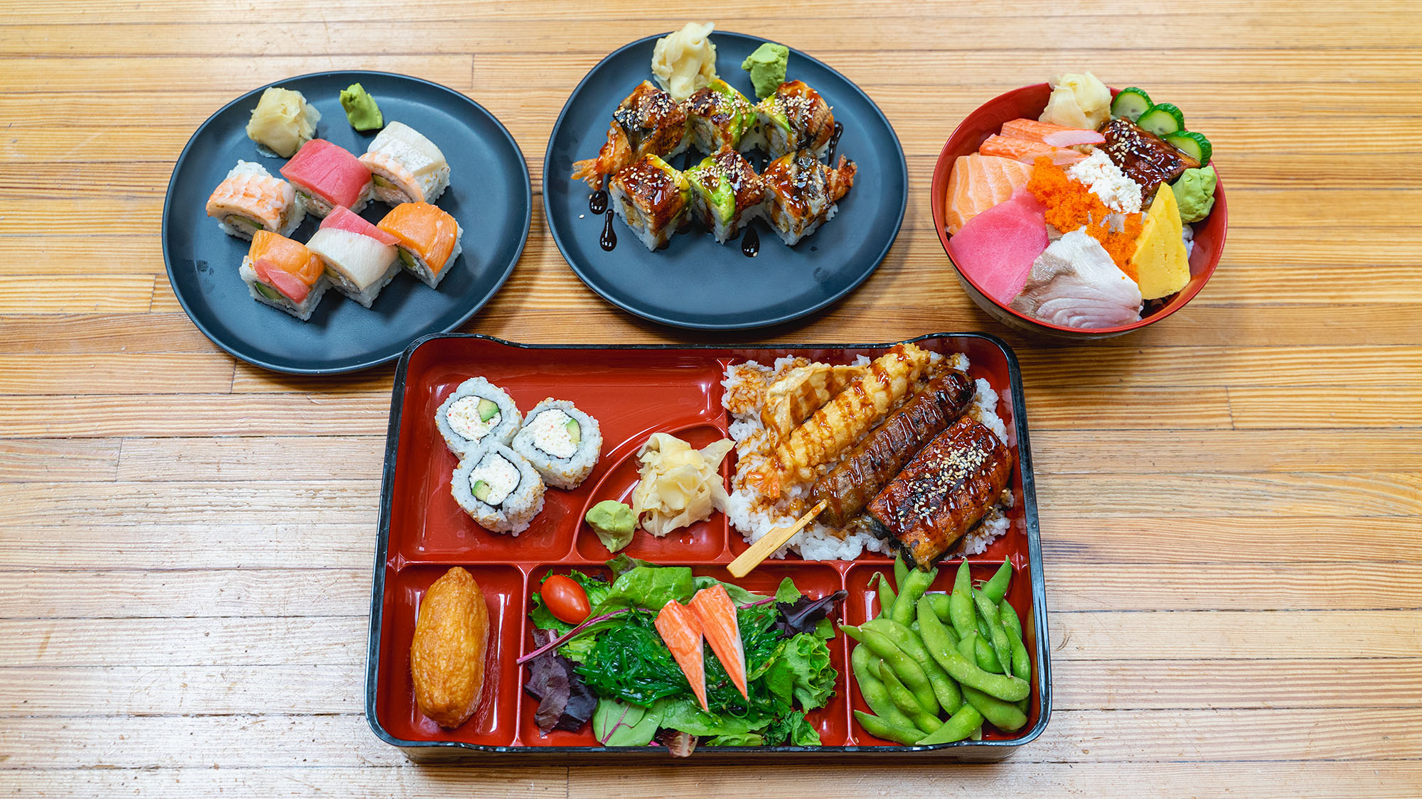 sushi and bento box