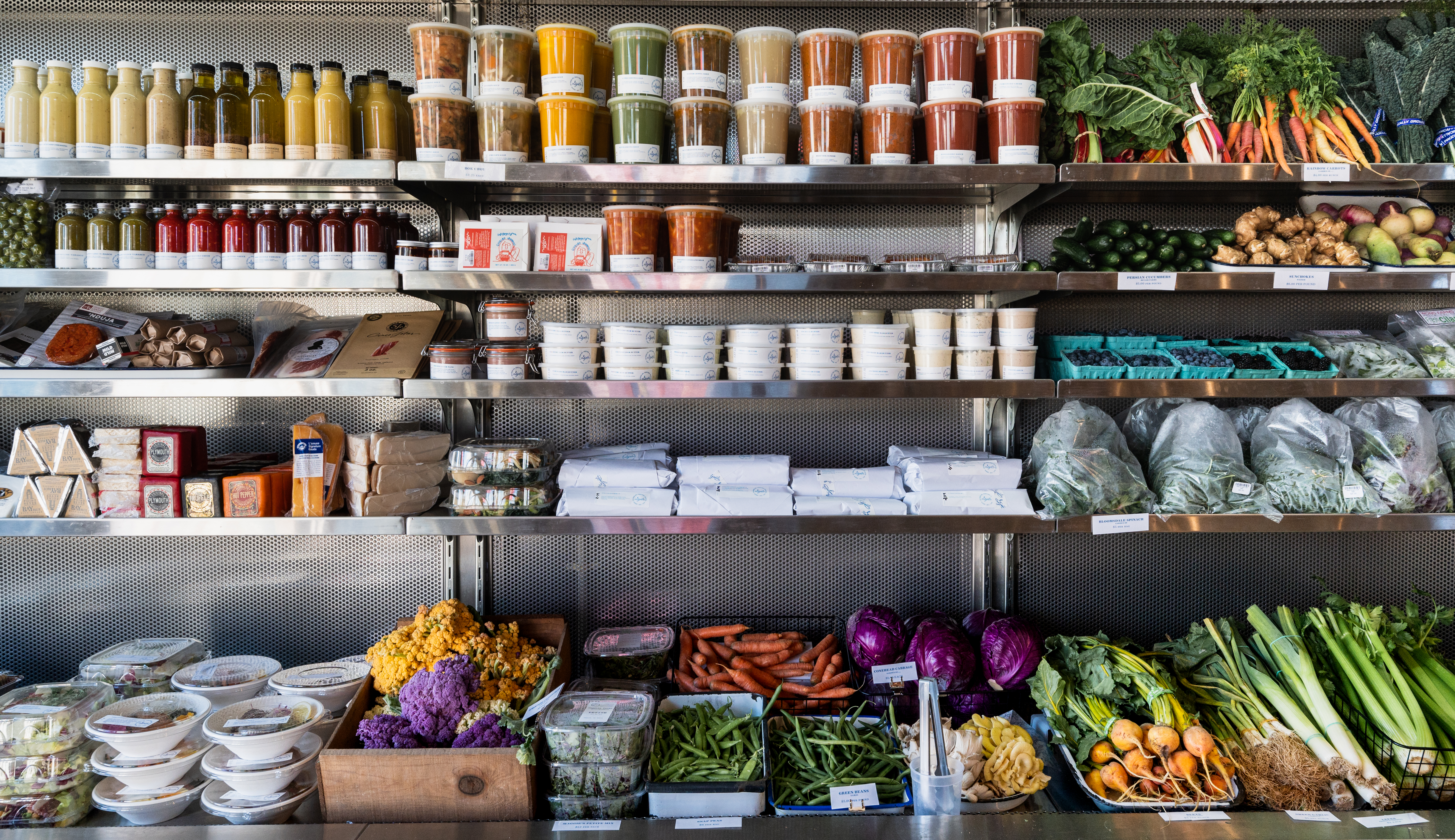 a store filled with lots of different types of food