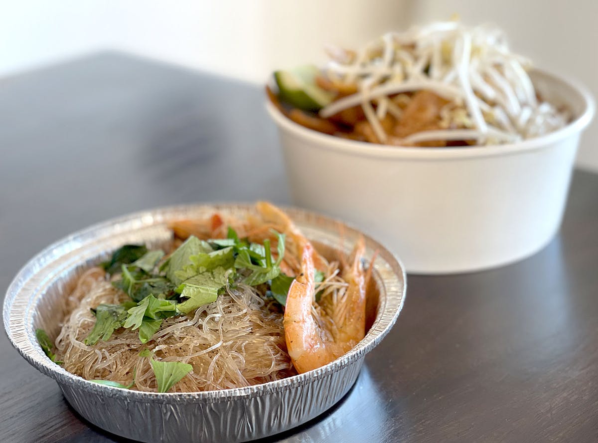 a bowl of food on a table