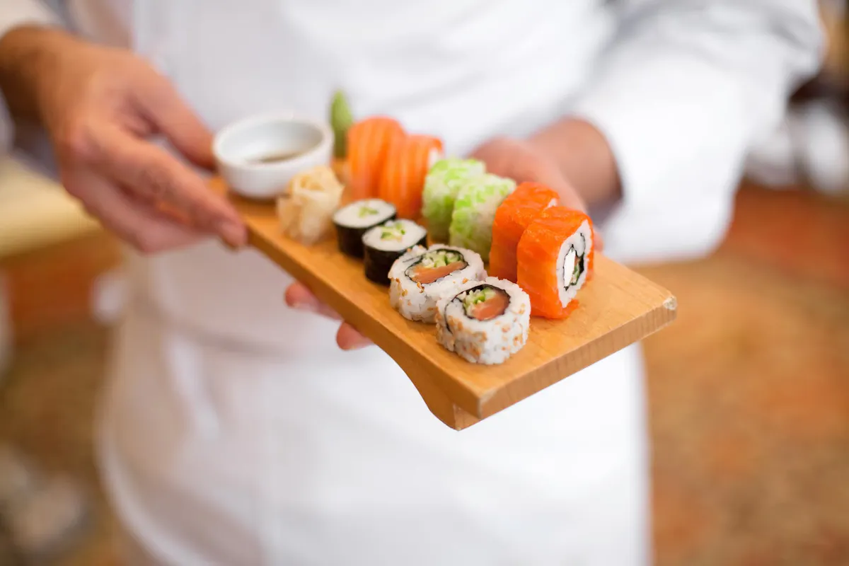 food on the cutting board