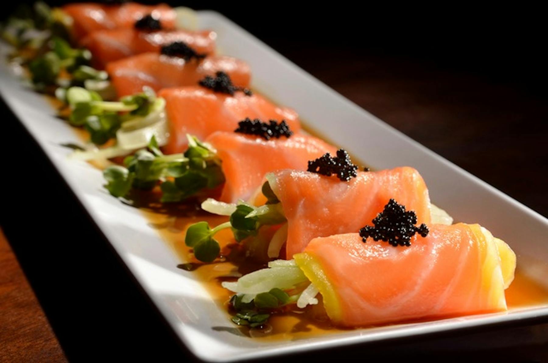 a plate of food on a table