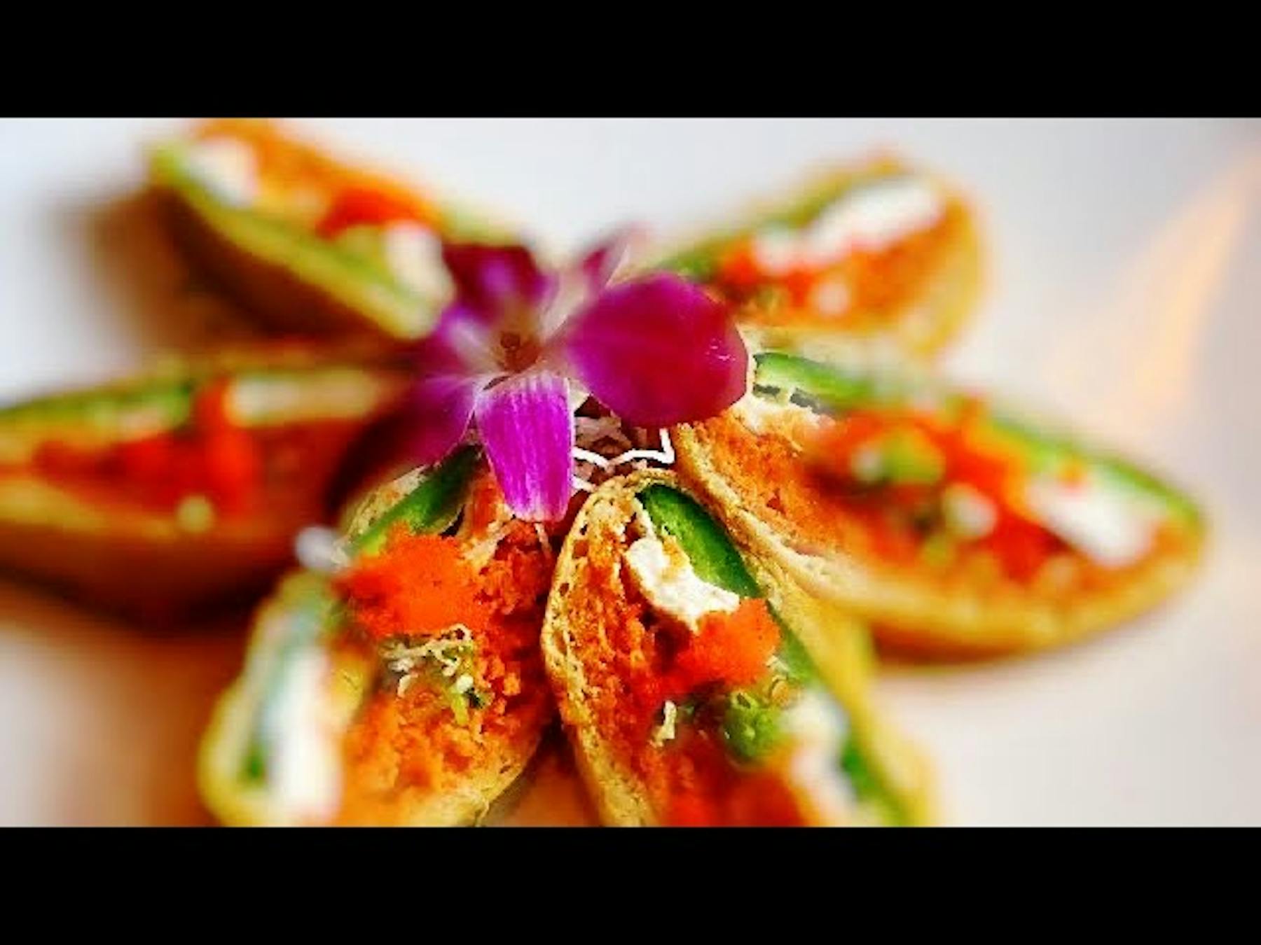 a close up of food