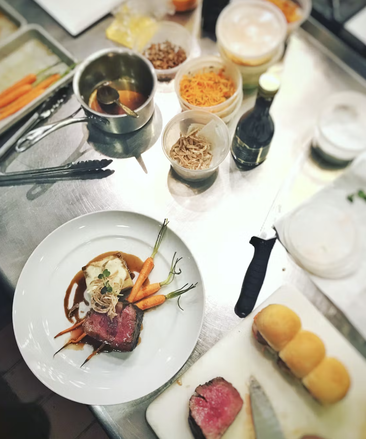 a plate of food on a table