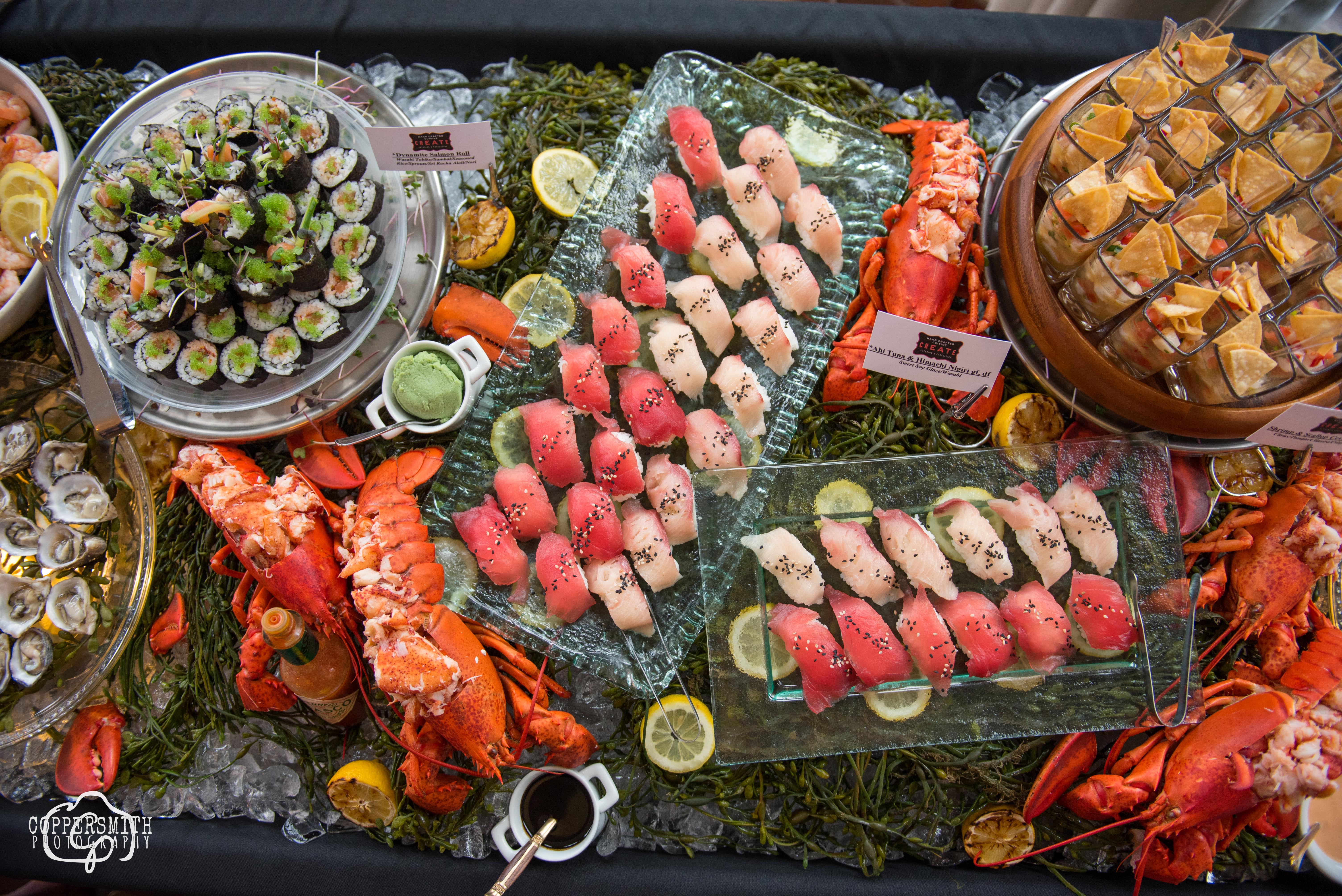 a tray of food on a table