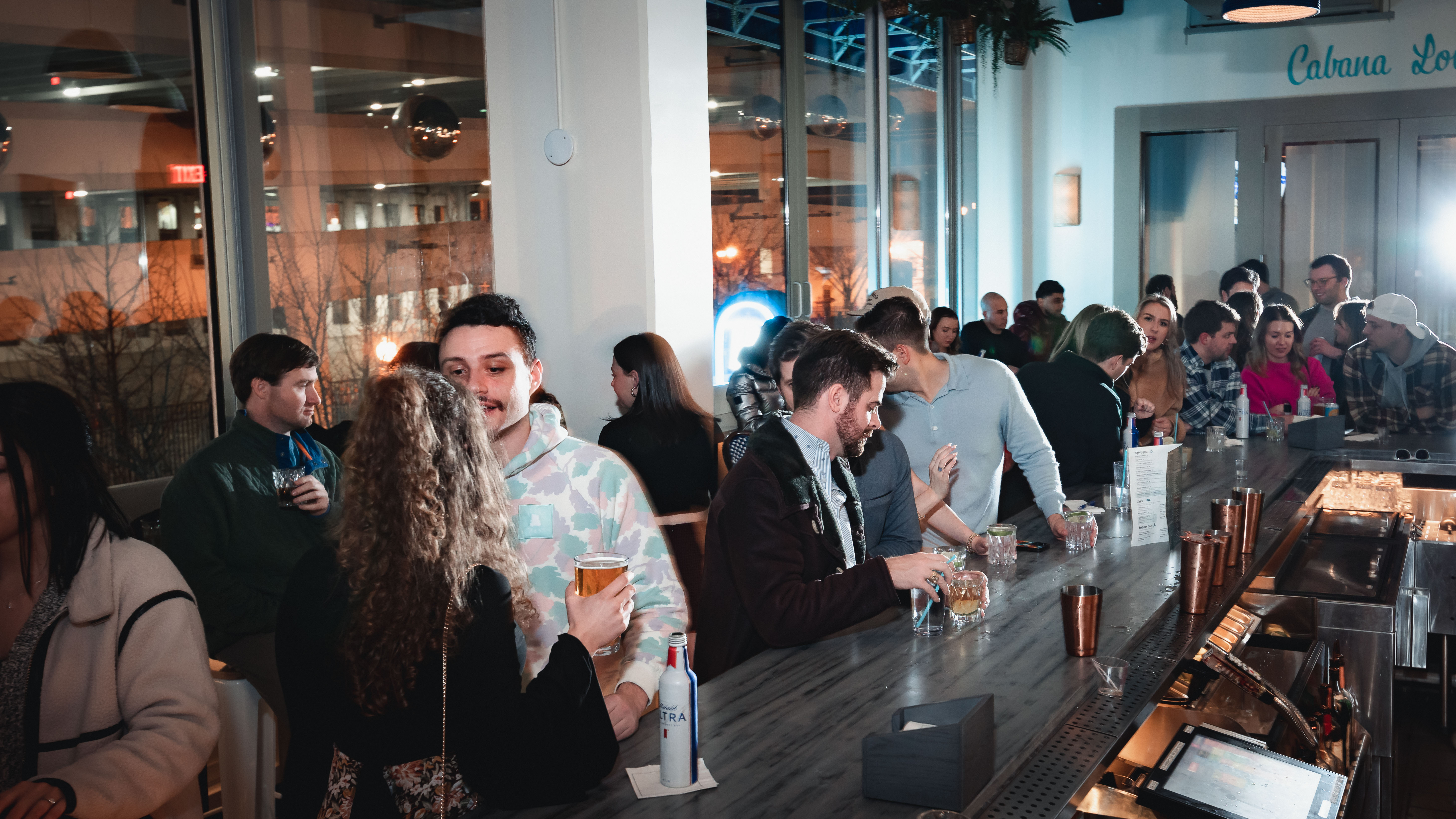 a group of people performing on a counter