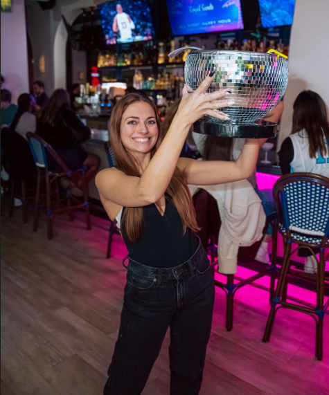 a group of people in a room