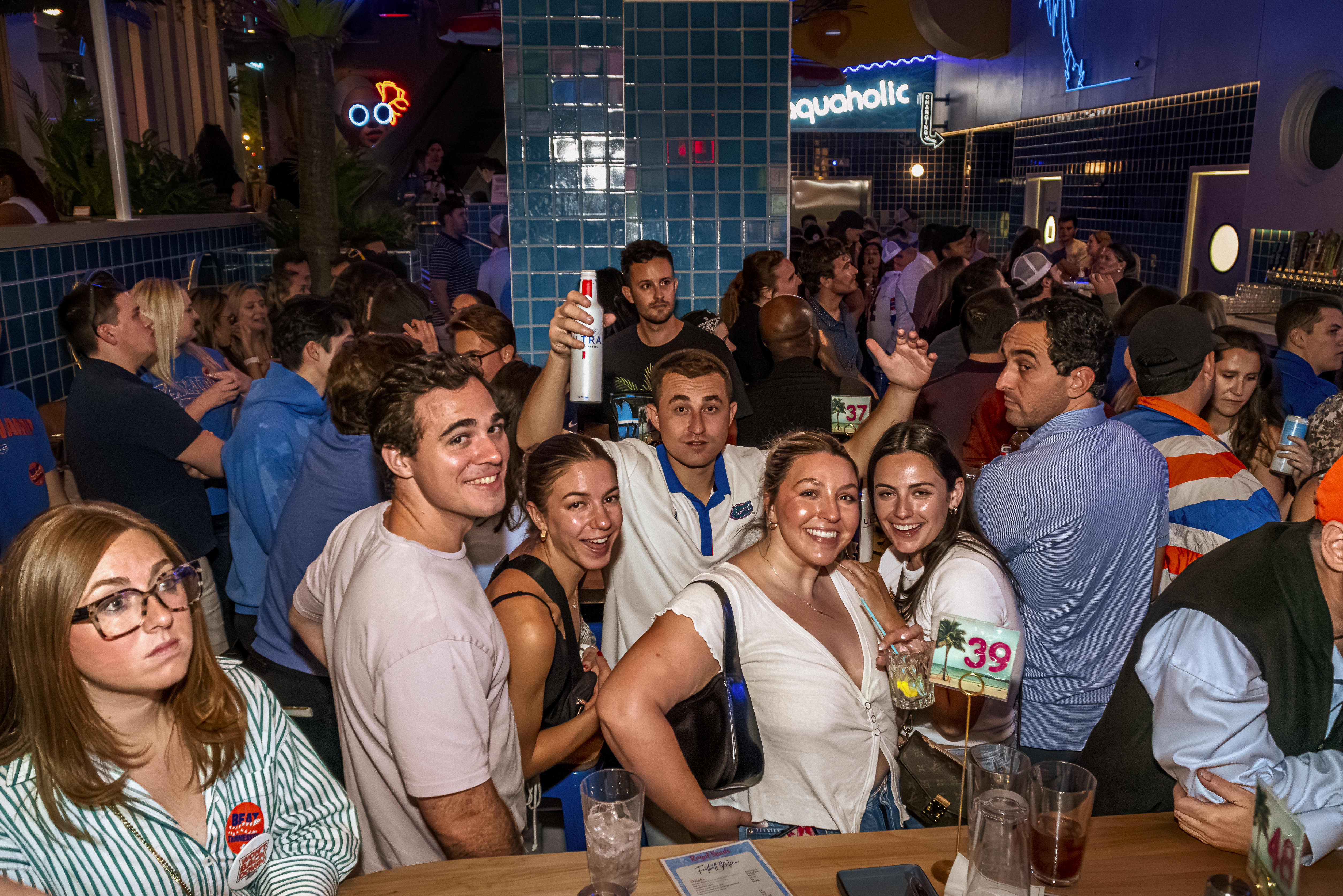 a group of people posing for the camera