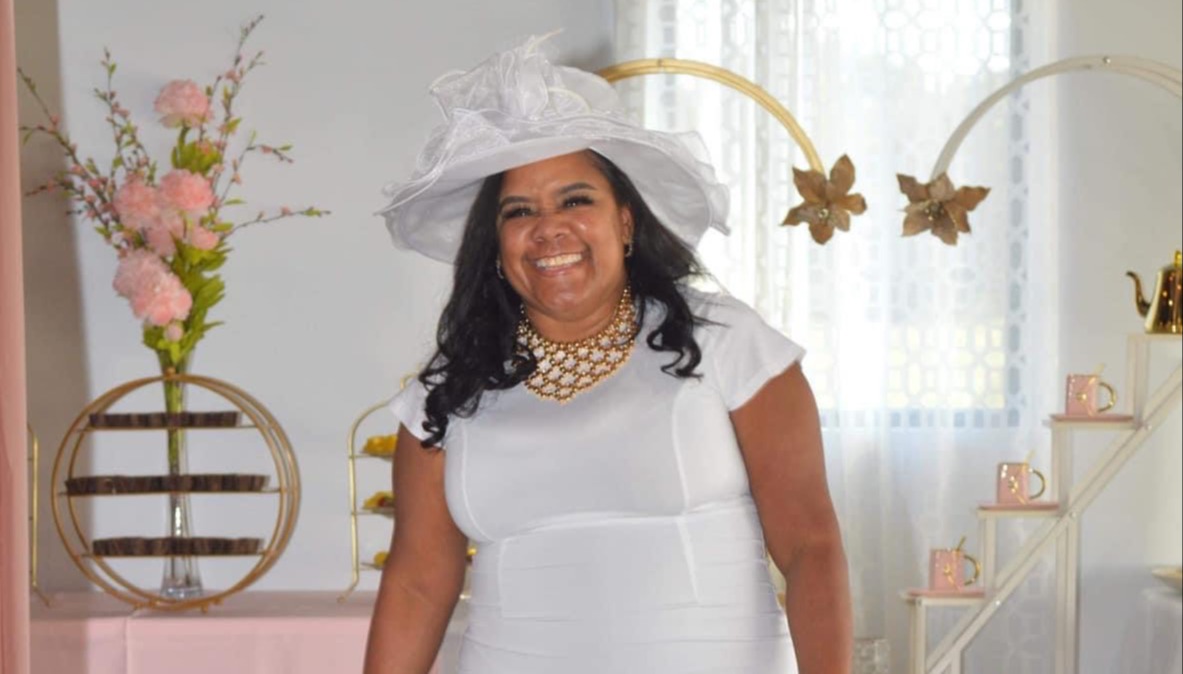 a woman in a wedding dress