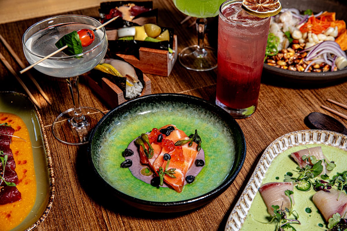 a plate of food on a table