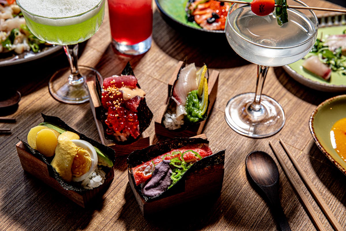 a plate of food on a table