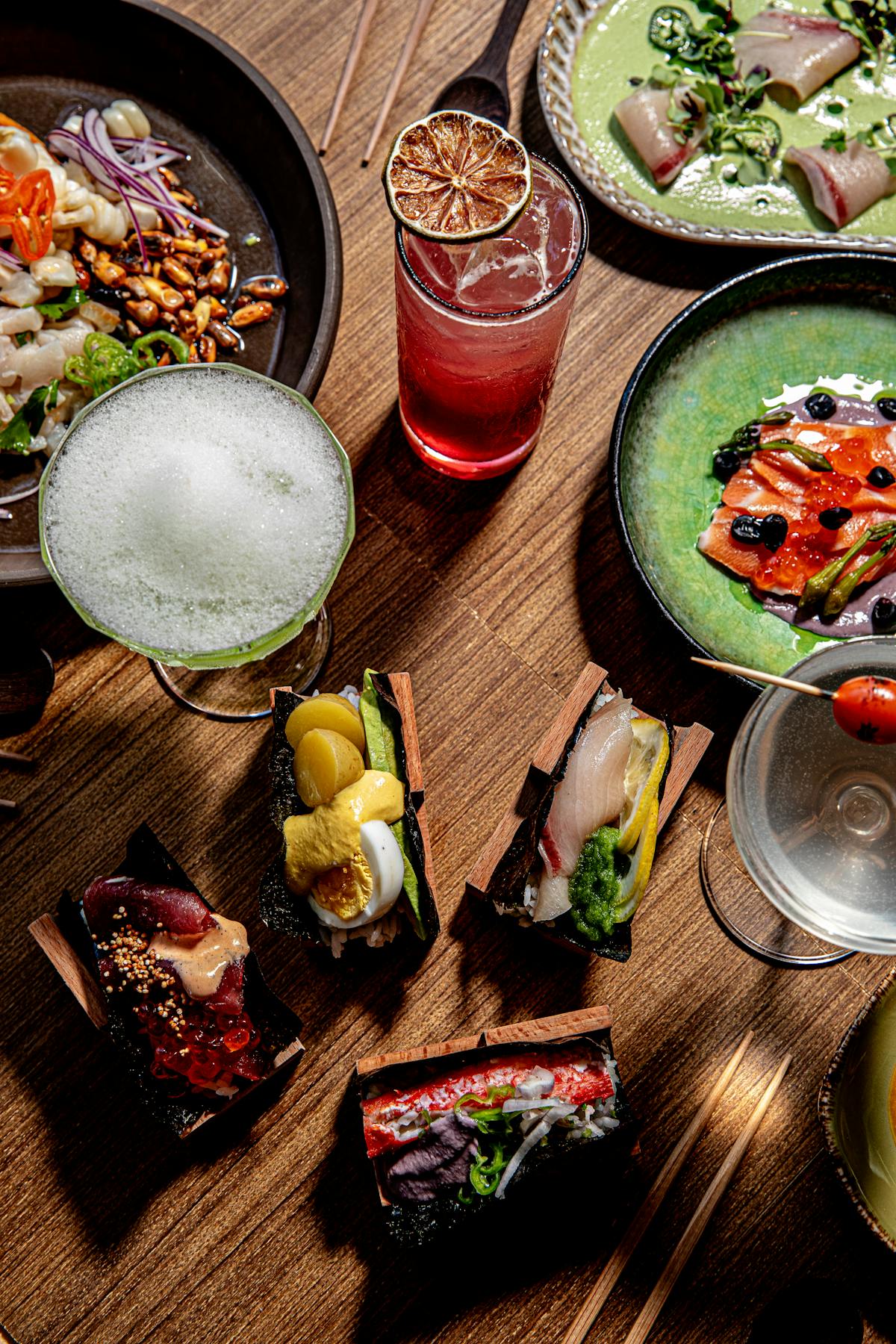 a plate of food on a table
