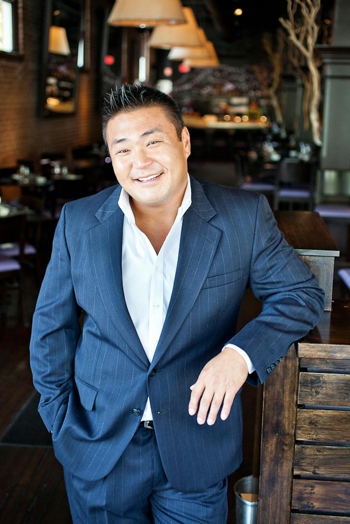 Kitanoumi Toshimitsu wearing a suit and tie