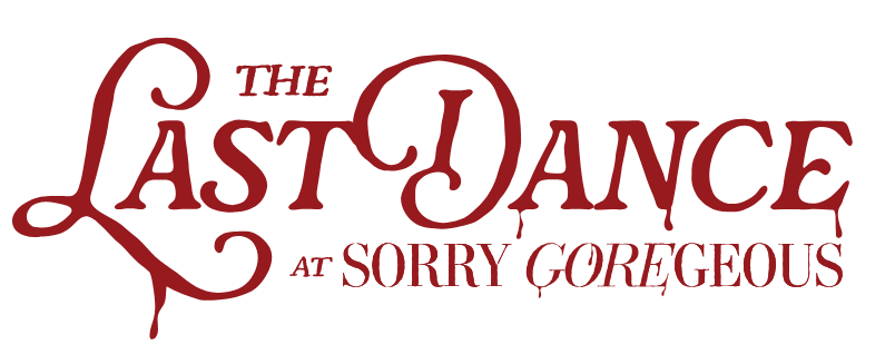 a red text on a black background