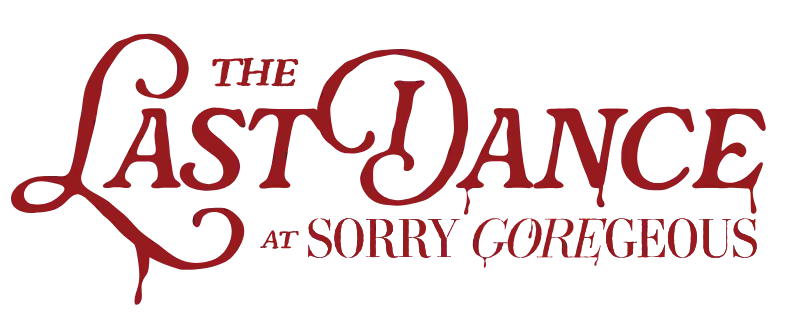 a red text on a black background
