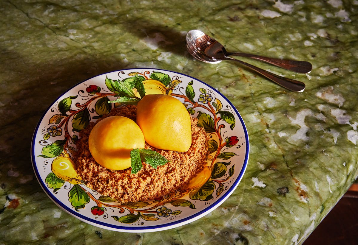 a plate of food on a table
