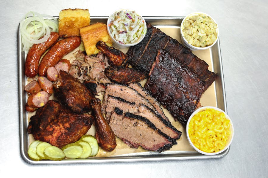 Pit Boss 4 MEATS, 3 SIDES plus cornbread or rolls ***OUR BEST DINNER