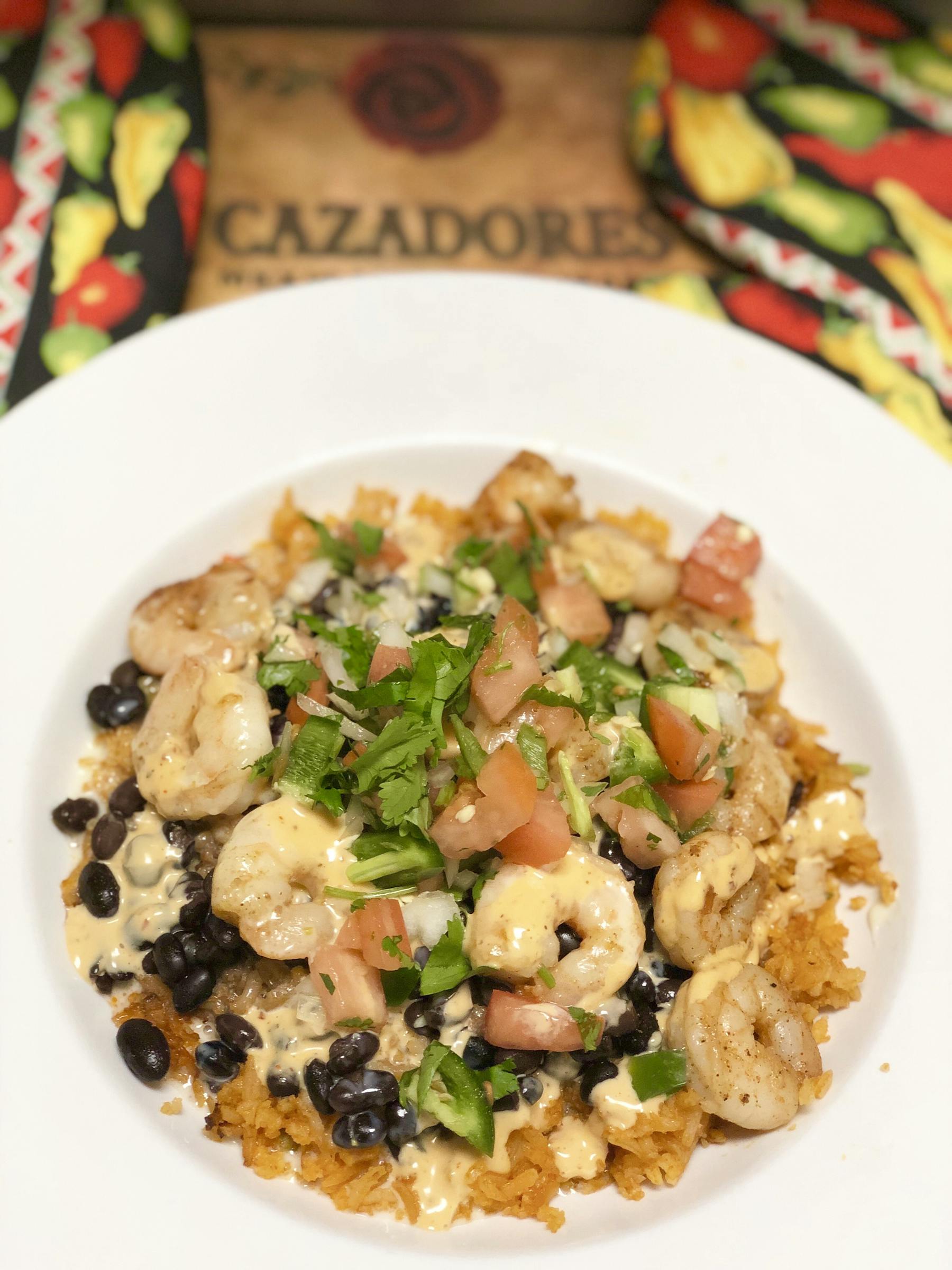 Shrimp salad with beans