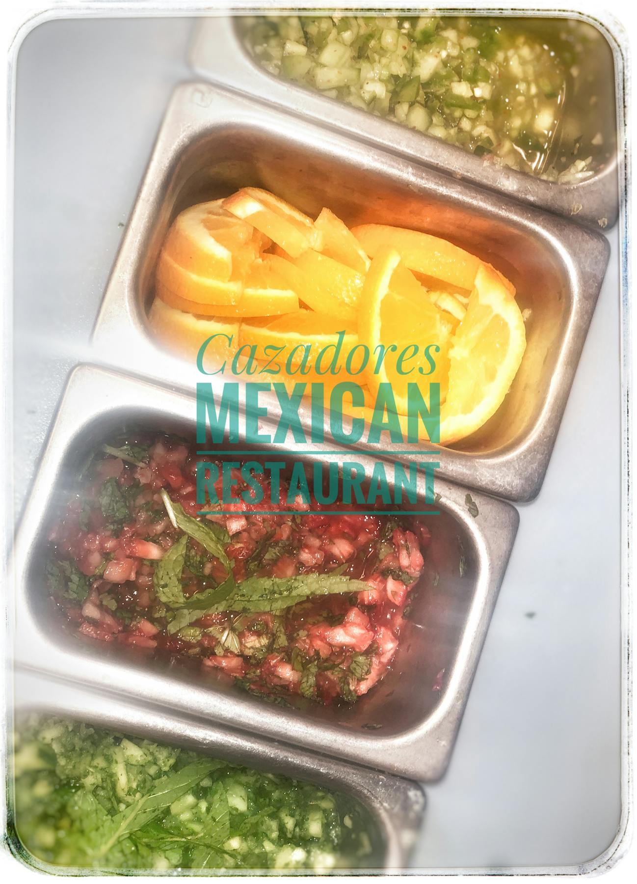 a tray of food