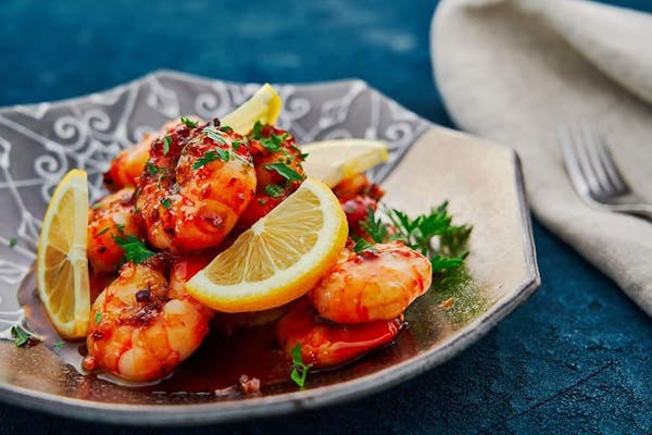 a plate of food on a table